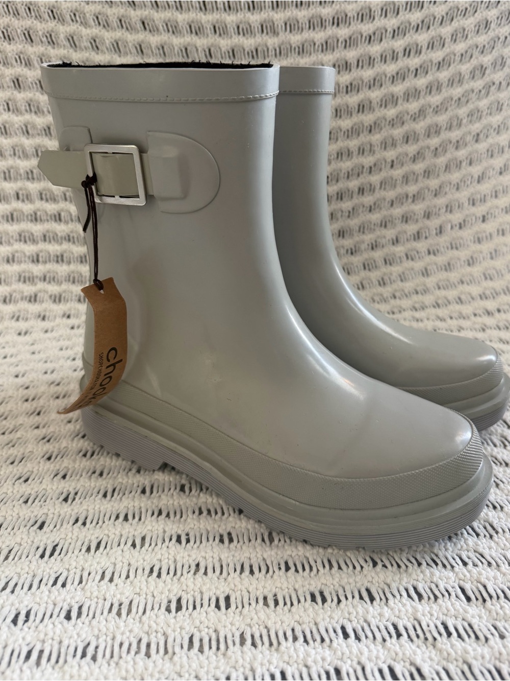 NWT Chooka Ballard Mid-Calf Gray Outdoor Rain Boot Women’s Size 8